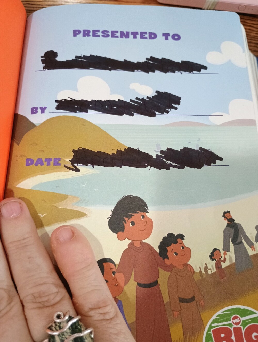 The Big Picture Interactive Bible NKJV for Kids - Blue/Orange - Picture 3 of 7